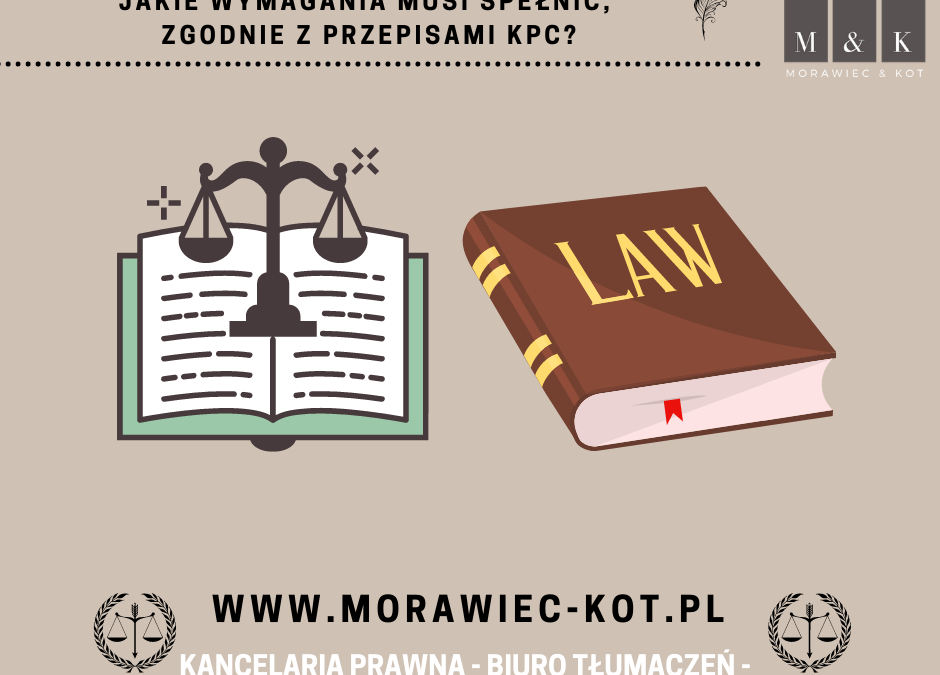 Co to jest pismo procesowe? Jakie wymagania musi spełnić, zgodnie z przepisami KPC?